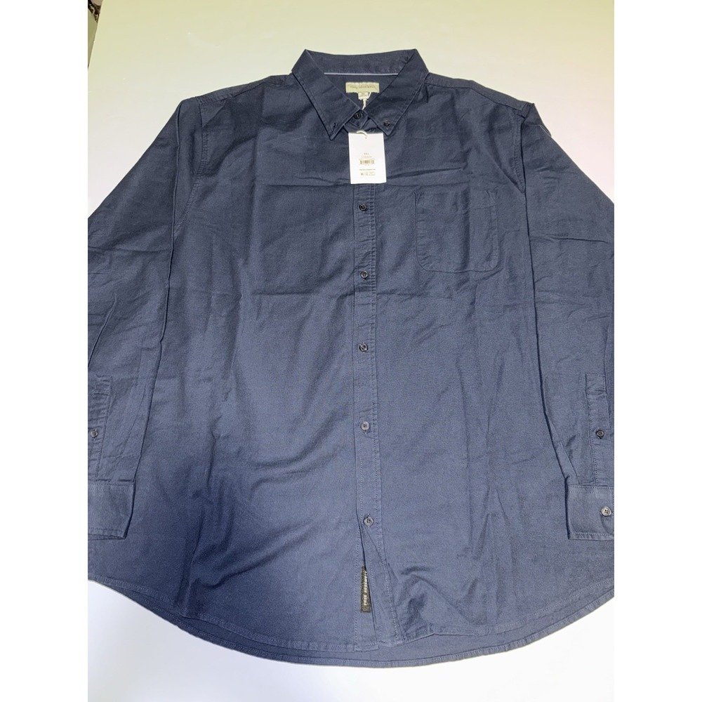 Free Assembly Men 3XL Button Down Shirt Blue Long Sleeve Fall Casual Preppy NWT